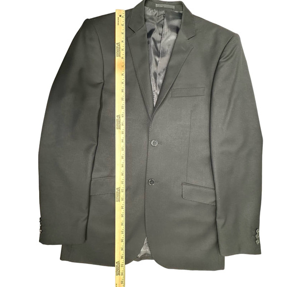 Giorgio Fiorelli Blazer Size 40L Euro Slim AMF Notch Shark No Pleat DARK NAVY - Picture 13 of 16